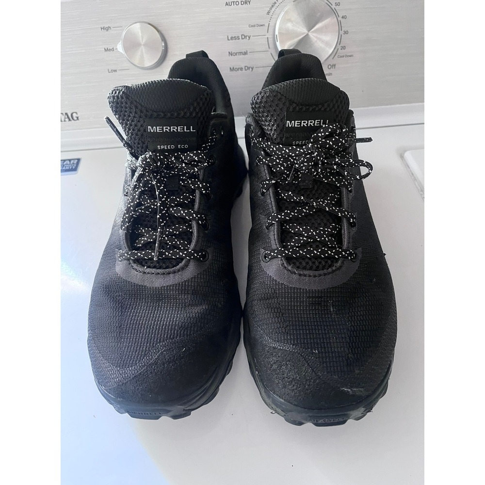 Merrell Speed Eco Mens Black Charcoal Trail Running Shoes J036985 Size 9.5 - Picture 4 of 6